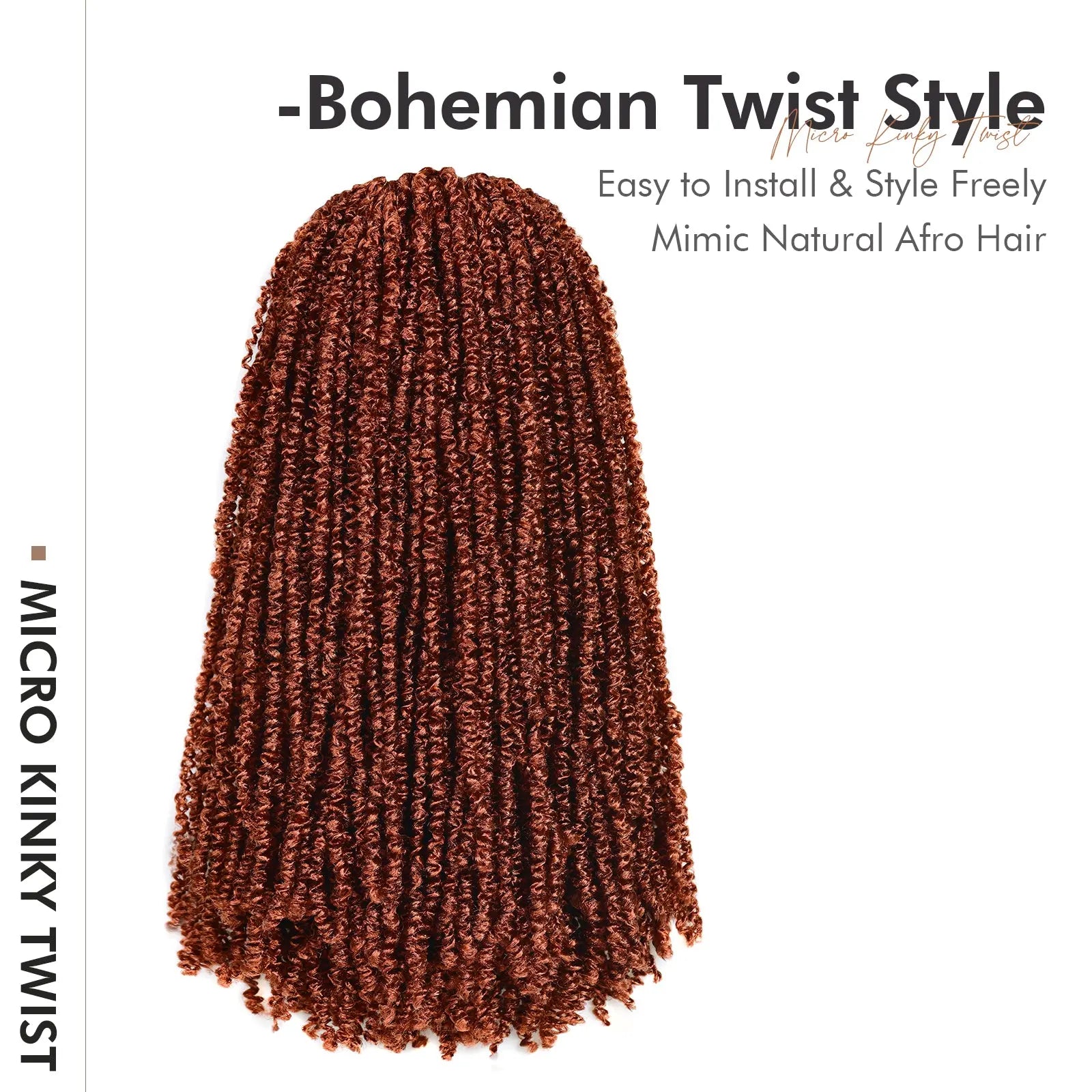 8 Packs MKT | Toyotress® Micro Kinky Twist Mini Spring Twist Hair Springy Afro Twist Hair Fluffy Kinky Twist Crochet Hair Extensions Toyotress